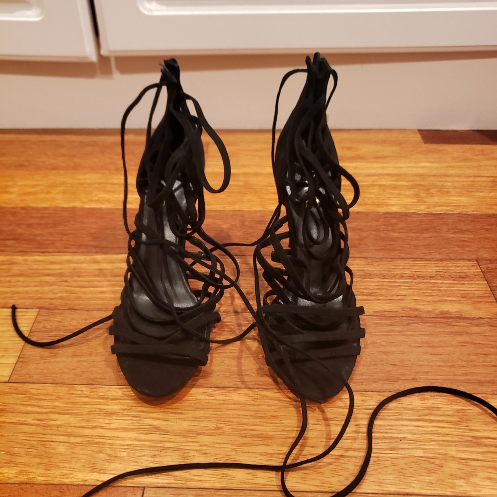 Raye strappy strap up heels